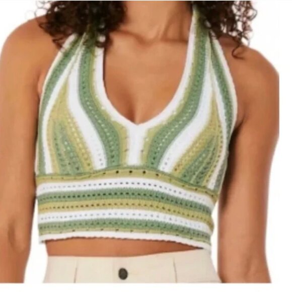 Hollister Crochet Halter Top Size Small Boho Retro - Picture 9 of 10